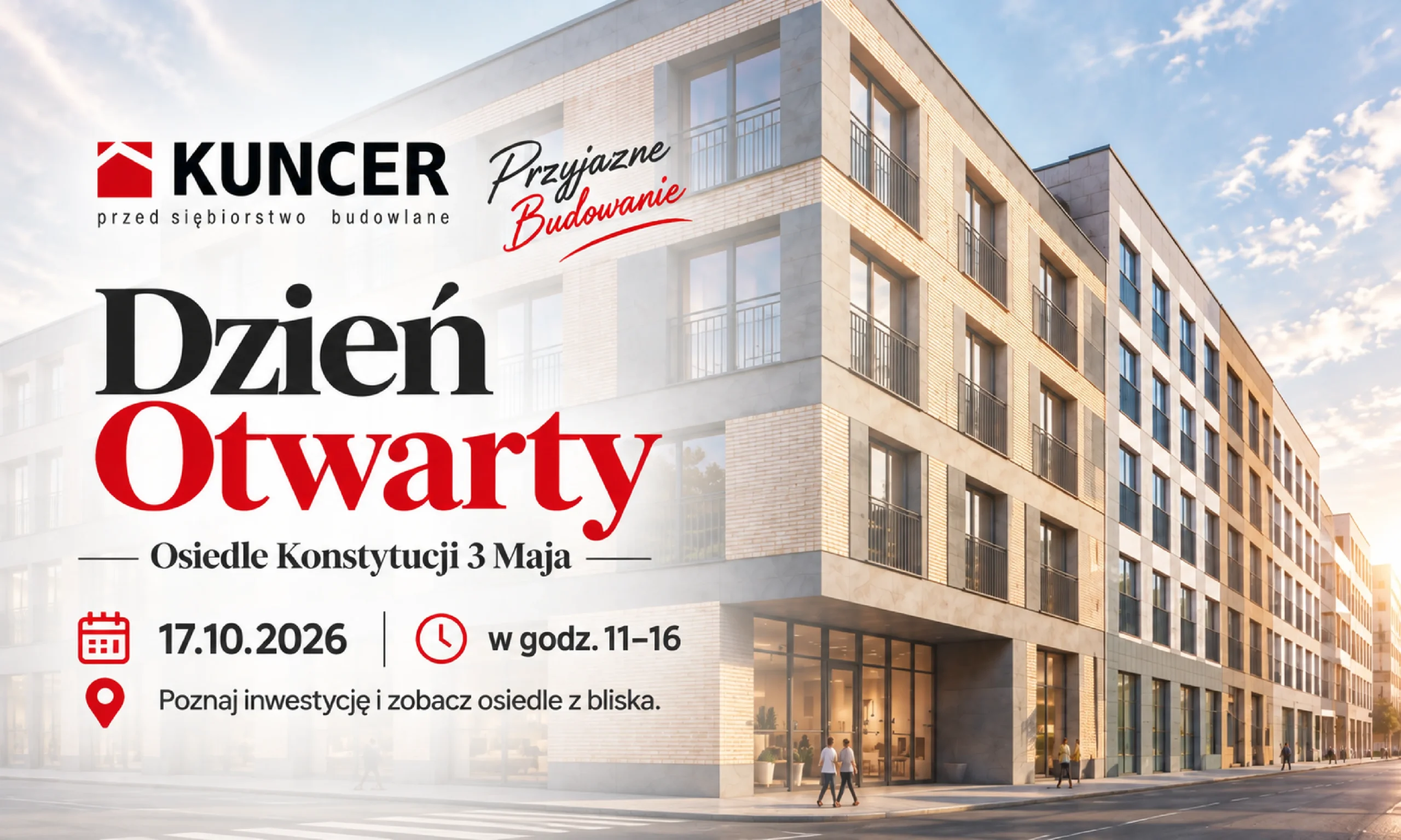 Dzień Otwarty na Osiedlu Konstytucji 3 Maja. Spotkaj się z nami 17 października 2026 w godzinach 11 - 16.